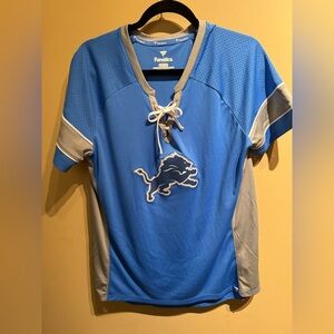 Fanatics Women's Detroit Lions Team Draft Me Lace-Up Raglan T-Shirt. Size XL